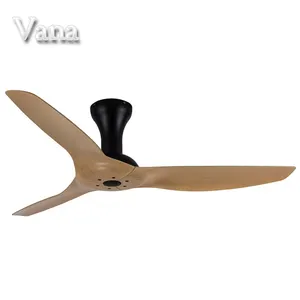 Modern Black Lightweight Fan Ceiling Surface Mounted Extractor Modern Ceiling Fan for Low Ceilings