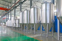 Machine à bière untank 1000 2000L 3500L 5000L fermenteur et réservoirs de bière lumineux