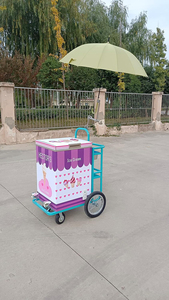 Chariot de vente ambulante pour crème glacée, remorque, camion de nourriture mobile, kiosque de vente de sucettes glacées/chariot à roulettes - Product Image 4