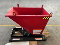 Bac à déchets auto-vidant avec fourche de déchargement pour chariot élévateur, bac à déchets en acier, bac à ordures