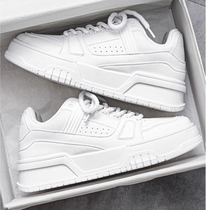 2025 Men's Fashion Casual Autumn New Breathable White Walling <b>Shoes</b> Thick Sole Design Versatile <b>Height</b> <b>Increasing</b> - Product Image 5