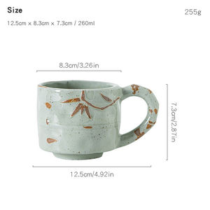 Tasse à café rétro en poterie rustique de style japonais, en céramique rose façonnée à la main, tasse en céramique de haute qualité, tasse pour le thé de l'après-midi - Product Image 6