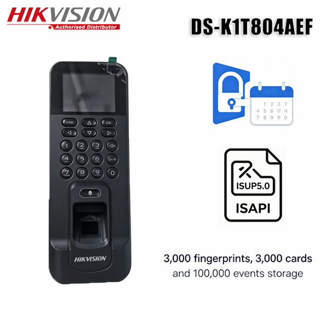 Hikvision DS-K1T804AEF K1T804A Pro Access Control Fingerprint Terminal EM Card WiFi TCP/IP Time Attendance ISUP5.0 ISAPI