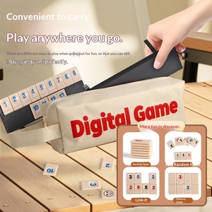 Jeu de société Rummikub classique israélien, jeu de tuiles Mahjong, jeu interactif familial pour adultes et enfants, ensemble portable de voyage - Product Image 2
