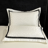 Ensemble de literie de luxe en soie lavée brodée 4 pièces, imprimé léopard, linge de lit doux, textile de maison printemps-été