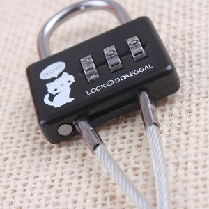 DDAEGGAL Candado de Combinación de 3 Dígitos con Cable de Acero Extendido, Candado para Casco de Bicicleta - Product Image 1
