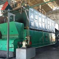 Boiler Industri Batubara Biomassa Otomatis Horizontal Kapasitas Tinggi Taishan Baja Karbon Kontrol PLC Tekanan Rendah Air Uap Api