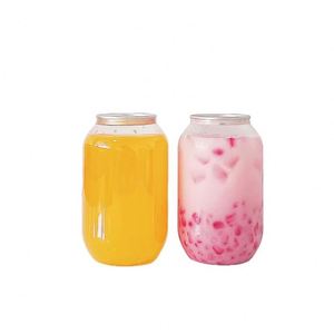 500ml Transparent PET Food-Grade Disposable Beverage <b>Bottle</b> Easy Pull Lid Direct Drinking <b>Milk</b> Tea Packaging <b>Small</b> Plastic Bags - Product Image 1