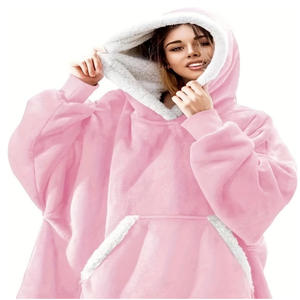 Conjunto de pijama perezoso de alta calidad al por mayor, manta con capucha, ropa a prueba de frío, ropa de abrigo con capucha, ropa de casa, pijamas de pareja - Product Image 1