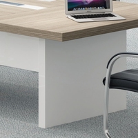 Ensemble de table de conférence rectangulaire contemporaine et de chaises, 8 places, design écologique et durable, mobilier de bureau pour la maison, le bureau et l'hôpital