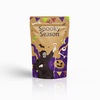 Sac Doypack Ziplock en plastique laminé avec impression numérique 100g 200g pour Noël Halloween Bonbons Personnalisé