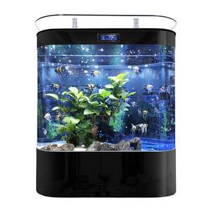 ตู้ปลา ตู้เลี้ยงปลา ตู้ปลาสำหรับบ้าน ห้องนั่งเล่น ตู้ปลาขนาดเล็ก ตู้ปลาแบบไม่ใช้น้ำ ตู้ปลาแบบอีโคโลจี ตู้ปลาแบบมีฟิลเตอร์ด้านล่างขนาดใหญ่ ตู้ปลาสำหรับปลาทองและเต่า - Product Image 3