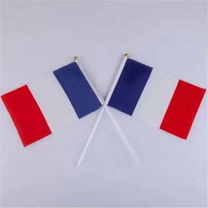 Banderas de Mano Miniatura de Francia con Diseño Impreso en Serigrafía a Doble Cara, Promocionales, de Poliéster, con Logotipo Personalizado, Portátiles - Product Image 2