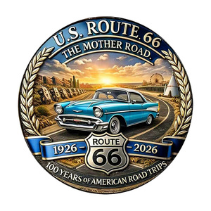 Moneda Conmemorativa Metálica Colorida de la Ruta 66 Centennial Rat Fink, Regalo Coleccionable con Temática Retro Hot Rod - Product Image 5