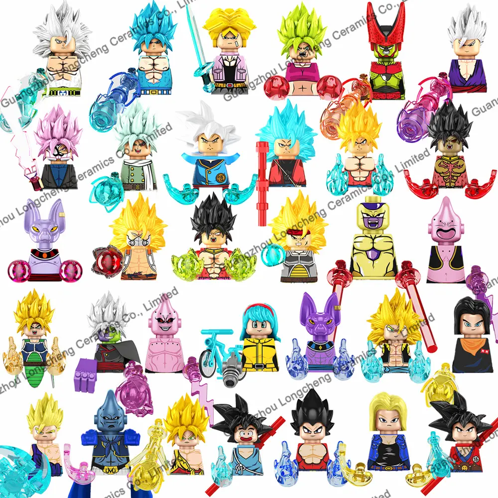 Hot Anime DBZ Son Gohan Broli Majin Buu Mini bloques de construcción figuras de acción juguetes para niños KF6181A KF6182A KF6193 KF6196