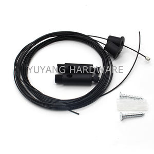 Kit de Suspension de <span class=keywords><strong>crochet</strong></span> de mousqueton de freinage en alliage de Zinc noir montage au plafond <span class=keywords><strong>pour</strong></span> <span class=keywords><strong>plafonnier</strong></span> LED système de suspension lumière linéaire - Product Image 2