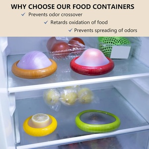 Contenedores de Silicona Reutilizables para Guardar Cebollas, Aguacates, Limones, Ajos y Tomates, Mantienen la Frescura, Económicos - Product Image 2