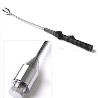 Bâton d'entraînement de golf en acier chromé pour débutants – Aide à la pratique du swing, tempérament et force, 65 cm, pour entraînement personnel