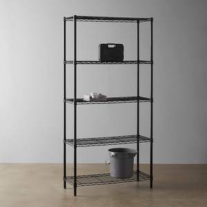 رف تخزين معدني من 5 طبقات، رف كروم للمطبخ والمخزن، رف عرض قابل للتعديل من الأسلاك الكروم - Product Image 2