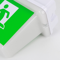 Lumière de signalisation d'urgence LED étanche IP65 2W rechargeable pour usage extérieur et intérieur, matériau PC, éclairage de sécurité pour sorties de secours