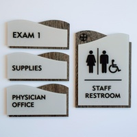 Panneau de signalisation en braille personnalisé en métal et acrylique, panneau de signalisation pour les toilettes avec éclairage LED, résistant aux intempéries IP65 pour une utilisation en intérieur/extérieur