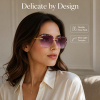 Lunettes de soleil photochromiques sans monture de marques célèbres, teinte automatique, sans cadre, pour femmes, de luxe, mode quotidienne, protection UV400, vente en gros