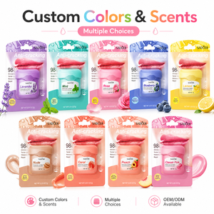 Set de Bálsamo Labial de 4 Sabores con Logotipo Personalizado, Vegano, Orgánico, Hidratante y Nutritivo, Kit de Regalo para el Cuidado de los Labios, OEM - Product Image 5