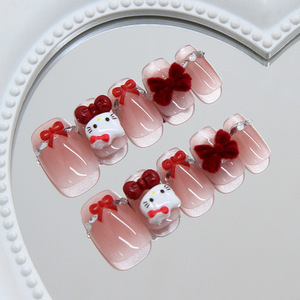 Adornos <span class=keywords><strong>de</strong></span> <span class=keywords><strong>Uñas</strong></span> 3D <span class=keywords><strong>de</strong></span> <span class=keywords><strong>Hello</strong></span> <span class=keywords><strong>Kitty</strong></span> con Lazo Rojo, Lindas Decoraciones <span class=keywords><strong>de</strong></span> Resina para Arte <span class=keywords><strong>de</strong></span> <span class=keywords><strong>Uñas</strong></span>, para Manicura DIY - Product Image 3