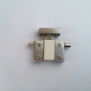 Charnières de porte d'armoire en verre sans perçage, loquets magnétiques en acier inoxydable, fixation supérieure et inférieure - Product Image 2