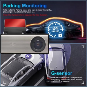 Caméra de tableau de bord 4K <span class=keywords><strong>avant</strong></span> et <span class=keywords><strong>arrière</strong></span> avec carte SD de 256 Go Caméra de tableau de bord WiFi <span class=keywords><strong>sans</strong></span> <span class=keywords><strong>fil</strong></span> pour voitures Écran 3.16 "Mini caméra de tableau de bord 24H Moniteur de stationnement - Product Image 6