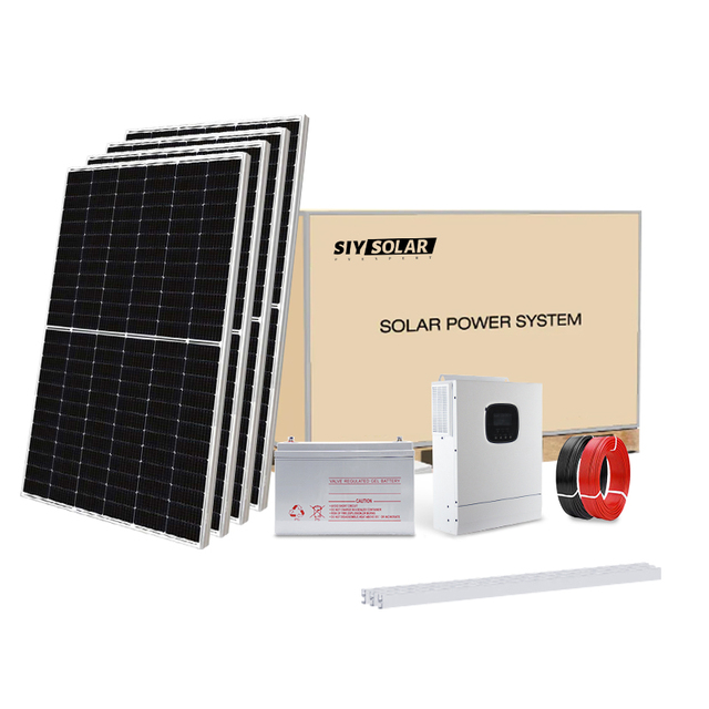 Home Roof Balcony Hybrid Solar Power System with Hybrid Inverter 3Kw-30Kw Photovoltaic Solar Panel Full Set