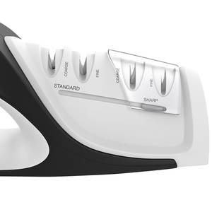 Afilador de cuchillos multi-grano con mango de TPR para uso en cocina, ajustes estándar, grueso y fino, estilo asiático, operación manual - Product Image 2