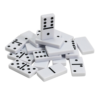 Dominos en mélamine personnalisés, couleurs unies, styles variés, idéaux pour les jeux de société, les cadeaux et les jeux éducatifs pour enfants