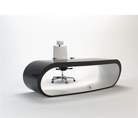 Ensemble de bureau élégant au design moderne et unique, surface solide, imperméable, Google Semi-Circle