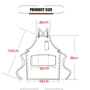 Tablier de <span class=keywords><strong>Chef</strong></span> Personnalisé pour Adulte – Élégant, en Toile de Coton, Imperméable, pour Cuisine, Travail et Jardin, avec Logo Personnalisé – Vente Directe Usine - Product Image 5
