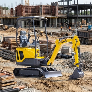 Mini-excavatrice à bras court de 1,6 tonne, 1600 kg, pour les coins étroits, petite excavatrice hydraulique sur chenilles avec certificat CE - Product Image 4