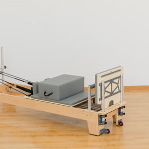 Macchina <span class=keywords><strong>Pilates</strong></span> <span class=keywords><strong>Reformer</strong></span> Regolabile in Legno d'Acero di Alta Qualità e Durevole, Design Ecologico, <span class=keywords><strong>Benefici</strong></span> per la Salute, Garanzia di 5 Anni - Product Image 5