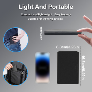 คีย์บอร์ดหนังพับได้ไร้สาย BT Ultra Thin พร้อมทัชแพด พกพาสะดวก เงียบ เหมาะสำหรับแล็ปท็อป/แท็บเล็ต - Product Image 5