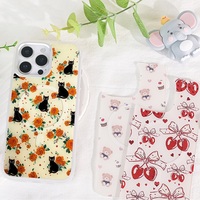Coque de téléphone à panneau arrière magnétique remplaçable pour Iphone17/17pro/17promax/17air avec le chat à fleurs colorées dorées