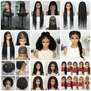 Wholesale Braid Hair for Lace <b>Wig</b> Dreadlocks Head <b>Women</b> Long Straight Hair Lace <b>Wig</b> Hair Extension Pre-Stretched Braids - Product Image 6