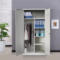 Armoire en acier Armoire à vêtements Casier en acier Chambre à coucher 2 portes Armoire en métal Casier
