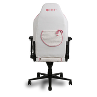 Chaise de jeu d'ordinateur pivotante inclinable blanche de style doux ergonomique confortable de haute qualité