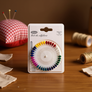 Set di spilli Ilan da 40 pezzi, multicolori, a forma di pera, per cucito - Product Image 2