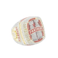 Réplique de la bague de championnat de hockey sur glace des Panthers de Floride 2025, édition collector ultime avec design double trophée