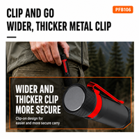 Lampe torche LED rechargeable avec pointeur laser rouge, clip magnétique, étanche IPX4, lampe d'inspection portable