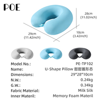Oreiller de voyage ergonomique en mousse à mémoire de forme en U, réglable, confortable, avec housse amovible et lavable, idéal pour la sieste en avion – Meilleure vente