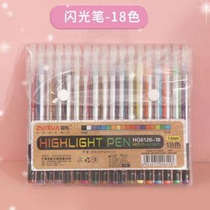 Ensemble de 48 stylos gel en plastique de couleur avec pointe de 0,3 mm pour une écriture fluide, encre noire, paillettes écologiques pour les cadeaux d'anniversaire et de fêtes - Product Image 6