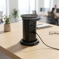 Prise de bureau escamotable automatique C-2H 16A13A avec alimentation universelle/US/UK/EU à quatre prises, installation dissimulée