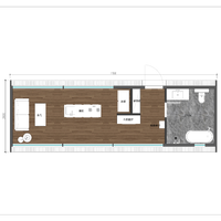 Loft prêt à l'emploi de 60 ㎡, maison préfabriquée à 2 chambres à coucher, maisons modulaires préfabriquées, capsule pour maison en conteneur