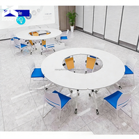 Table de conférence pliable modulaire moderne pour les écoles et les hôpitaux, mobilier de bureau commercial